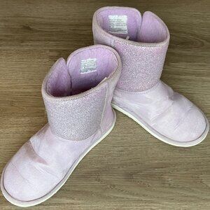 5Y DSG Girls Winter Lodge Glitter Boot Faux Fur Lined